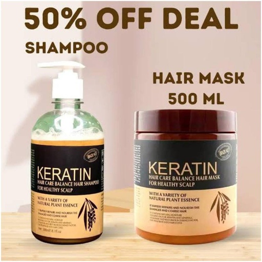 Hair Keratin Mask and Shampoo Deal