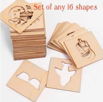 16 Pcs Wooden Drawing Boards